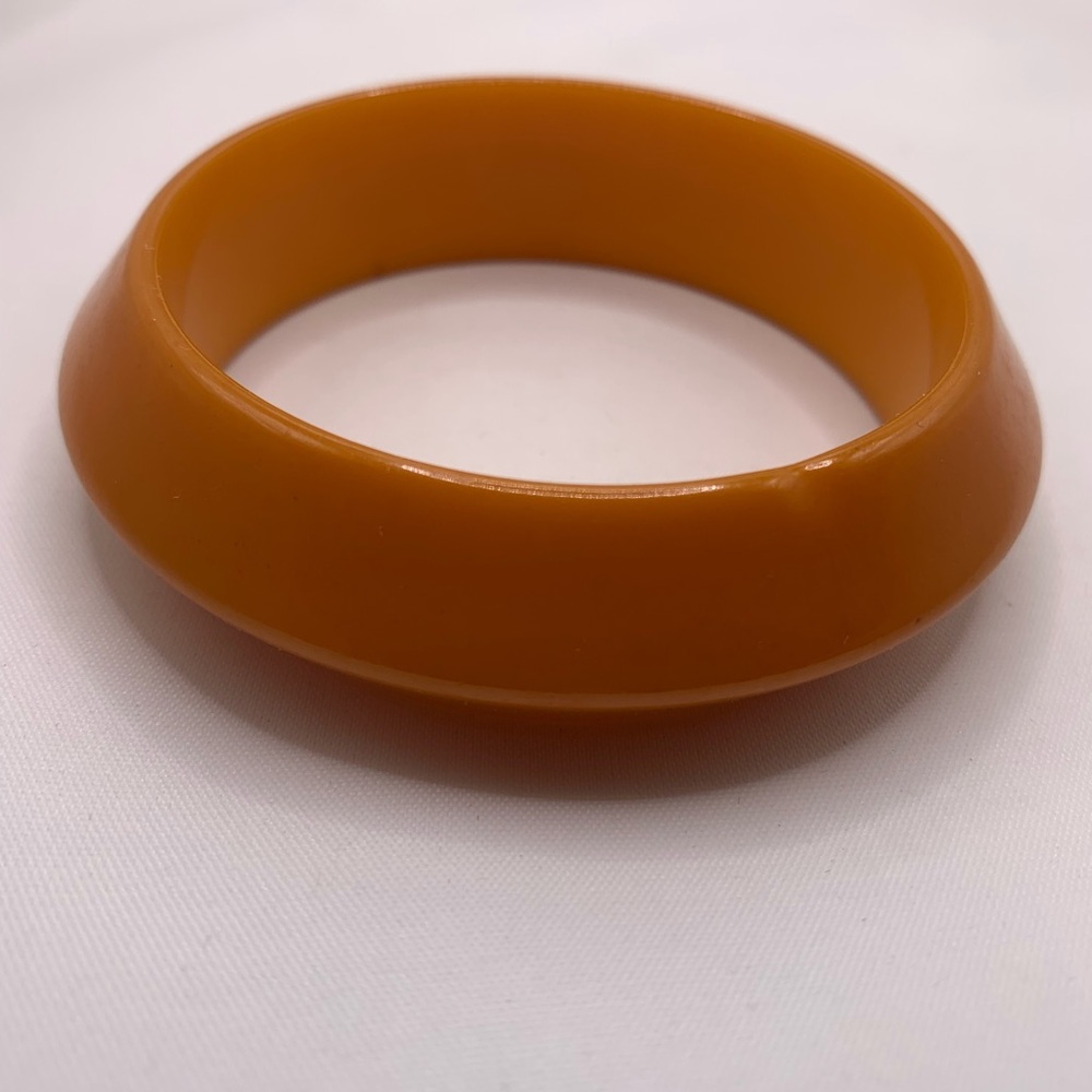 VintageDark Orange Bakelite Bangle Bracelet